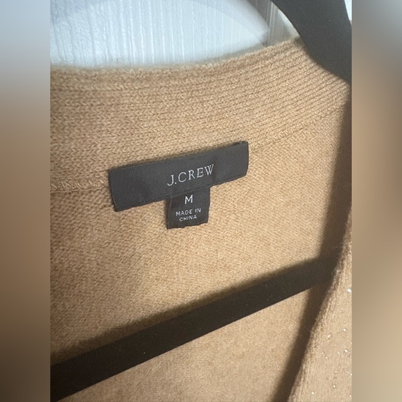 J.Crew Supersoft Sparkle V-Neck Cardigan – Size Medium | Camel - Picture 4 of 12